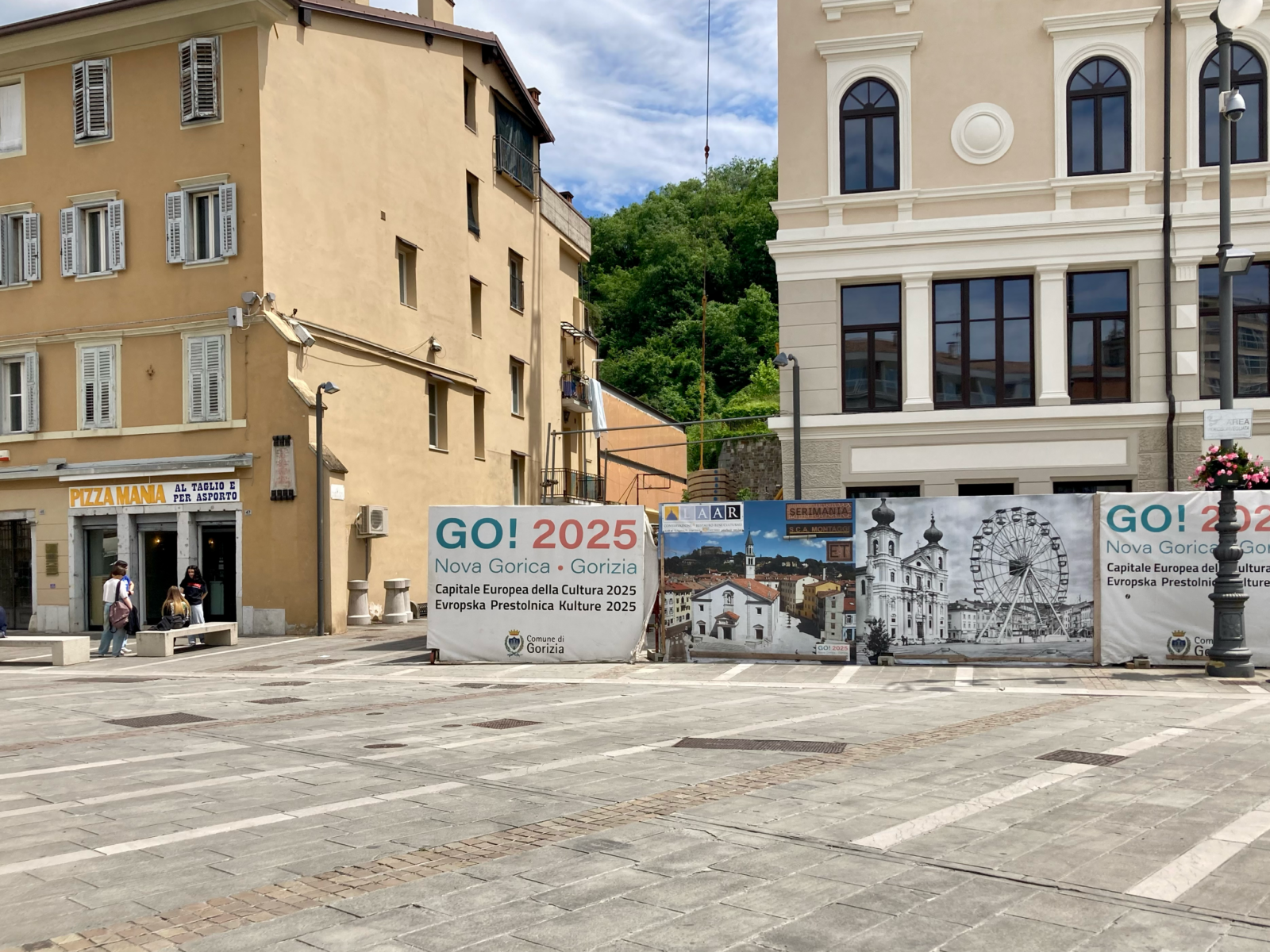 Cantiere della capitale della cultura europea Nova Goriza-Gorizia 2025, piazza della Vittoria, Gorizia (Italia)